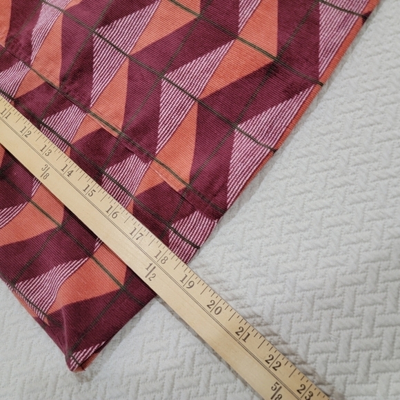 Flying Tomato Burgundy & Orange Fall Colors Geometric Print Skirt Size Medium - Picture 9 of 14